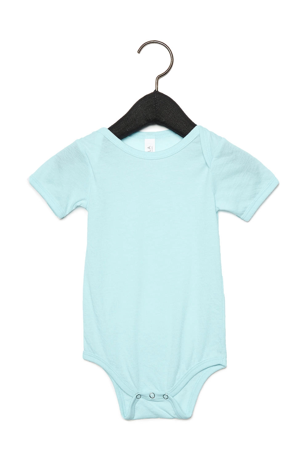 Baby Triblend Short Sleeve Onesie zum Besticken und Bedrucken in der Farbe Ice Blue Triblend mit Ihren Logo, Schriftzug oder Motiv.