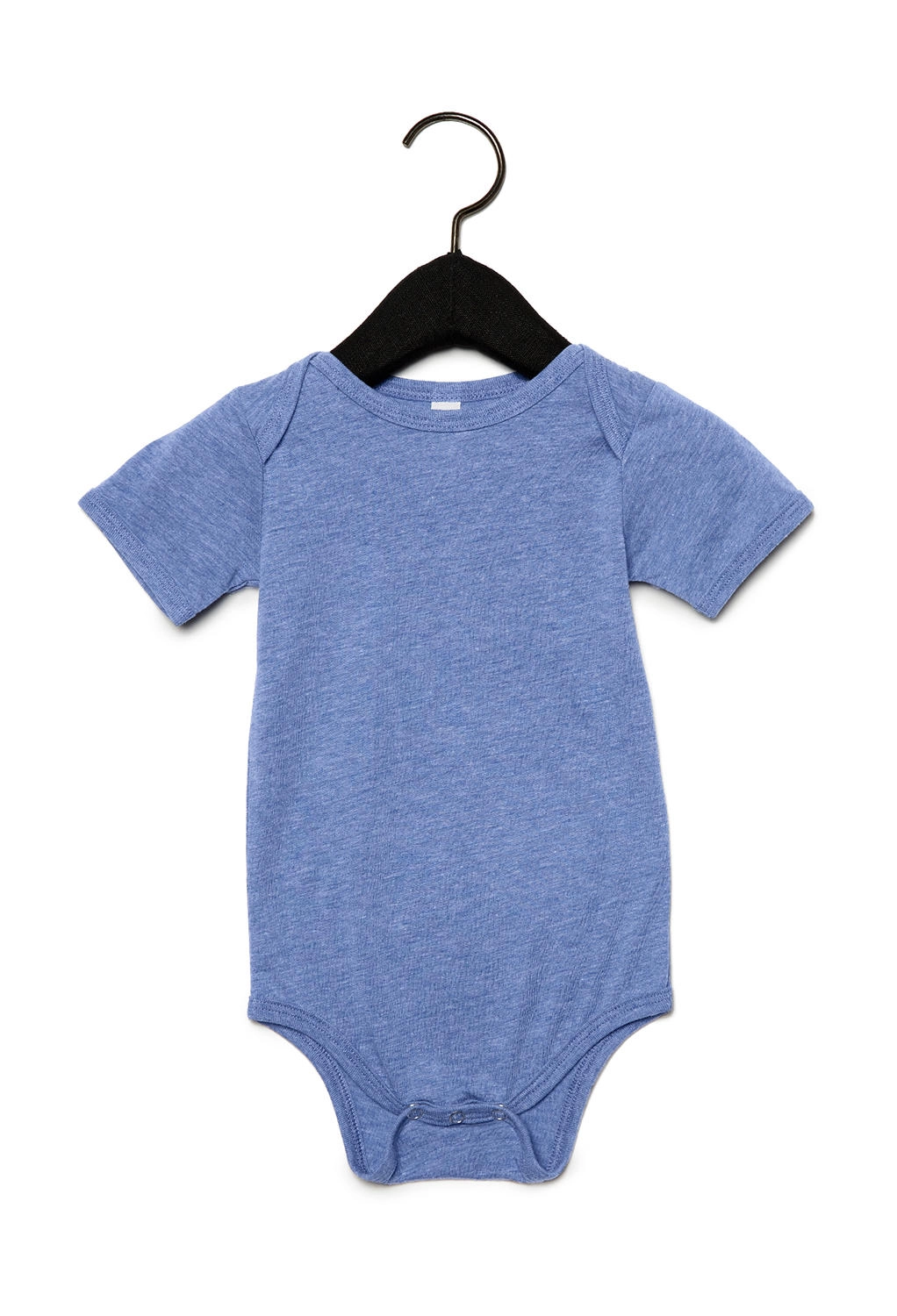 Baby Triblend Short Sleeve Onesie zum Besticken und Bedrucken in der Farbe Blue Triblend mit Ihren Logo, Schriftzug oder Motiv.