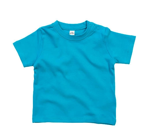 Baby T-Shirt zum Besticken und Bedrucken in der Farbe Surf Blue Organic mit Ihren Logo, Schriftzug oder Motiv.