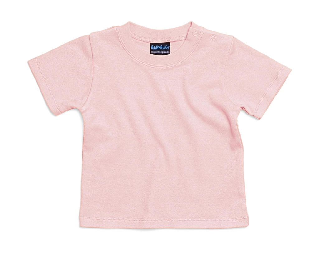 Baby T-Shirt zum Besticken und Bedrucken in der Farbe Powder Pink mit Ihren Logo, Schriftzug oder Motiv.