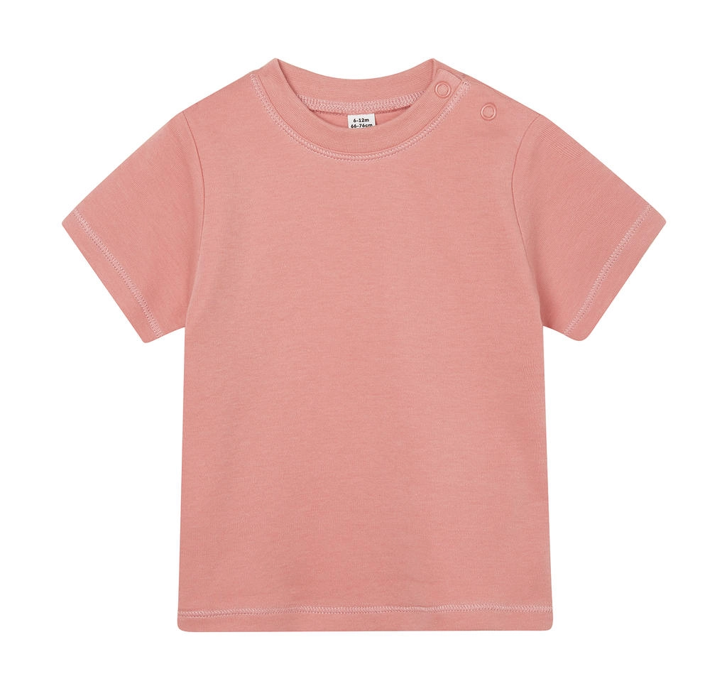 Baby T-Shirt zum Besticken und Bedrucken in der Farbe Dusty Rose mit Ihren Logo, Schriftzug oder Motiv.
