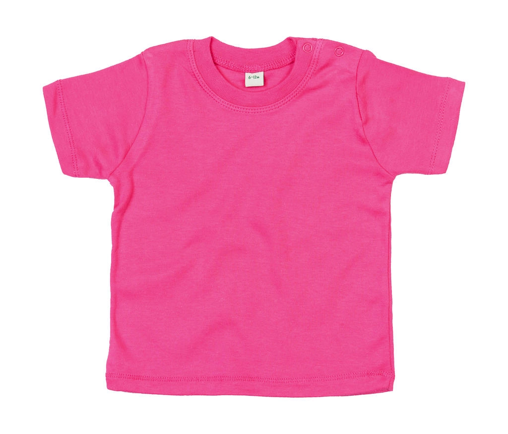 Baby T-Shirt zum Besticken und Bedrucken in der Farbe Fuchsia Organic mit Ihren Logo, Schriftzug oder Motiv.