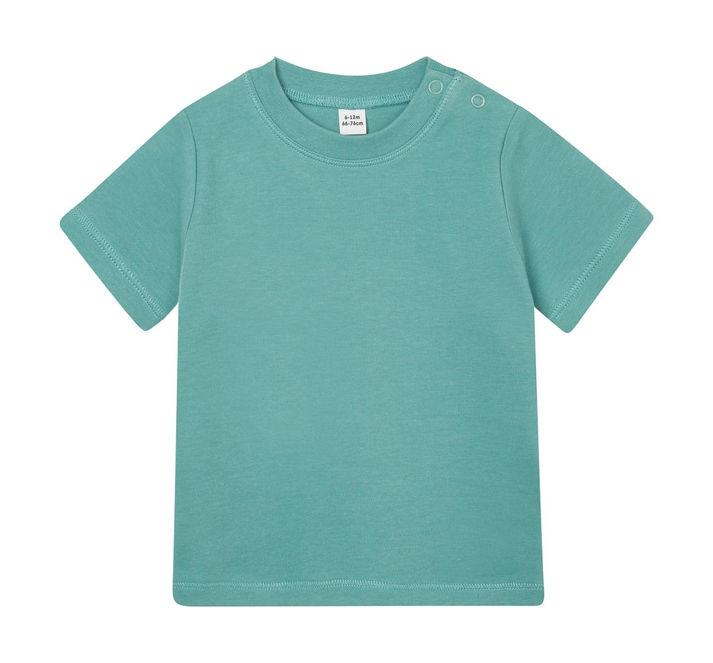 Baby T-Shirt zum Besticken und Bedrucken in der Farbe Sage Green mit Ihren Logo, Schriftzug oder Motiv.