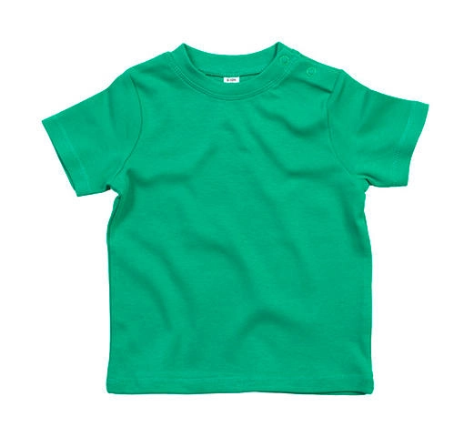Baby T-Shirt zum Besticken und Bedrucken in der Farbe Kelly Green Organic mit Ihren Logo, Schriftzug oder Motiv.