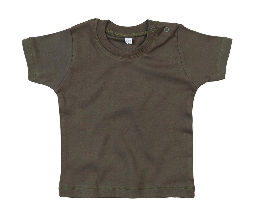 Baby T-Shirt zum Besticken und Bedrucken in der Farbe Light Olive Organic mit Ihren Logo, Schriftzug oder Motiv.