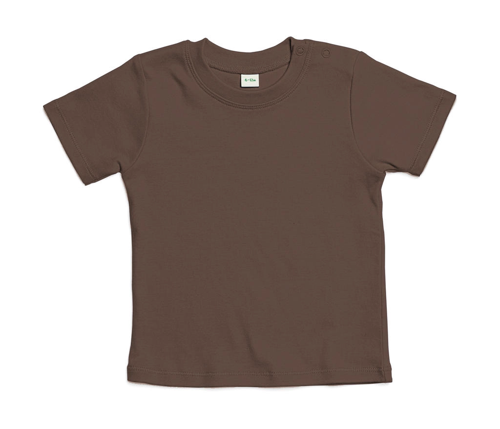 Baby T-Shirt zum Besticken und Bedrucken in der Farbe Mocha Organic mit Ihren Logo, Schriftzug oder Motiv.