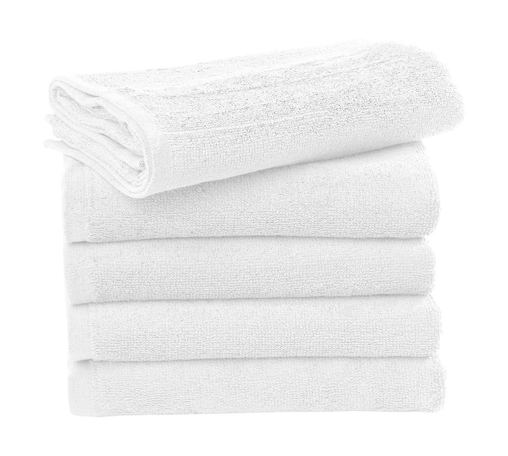 Ebro Guest Towel 30x50cm zum Besticken und Bedrucken in der Farbe Snowwhite mit Ihren Logo, Schriftzug oder Motiv.