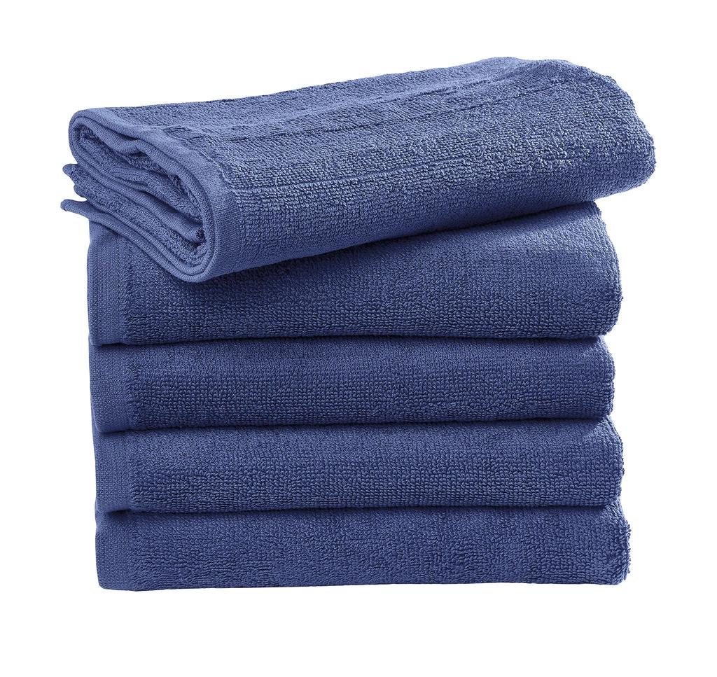 Ebro Guest Towel 30x50cm zum Besticken und Bedrucken in der Farbe Monaco Blue mit Ihren Logo, Schriftzug oder Motiv.