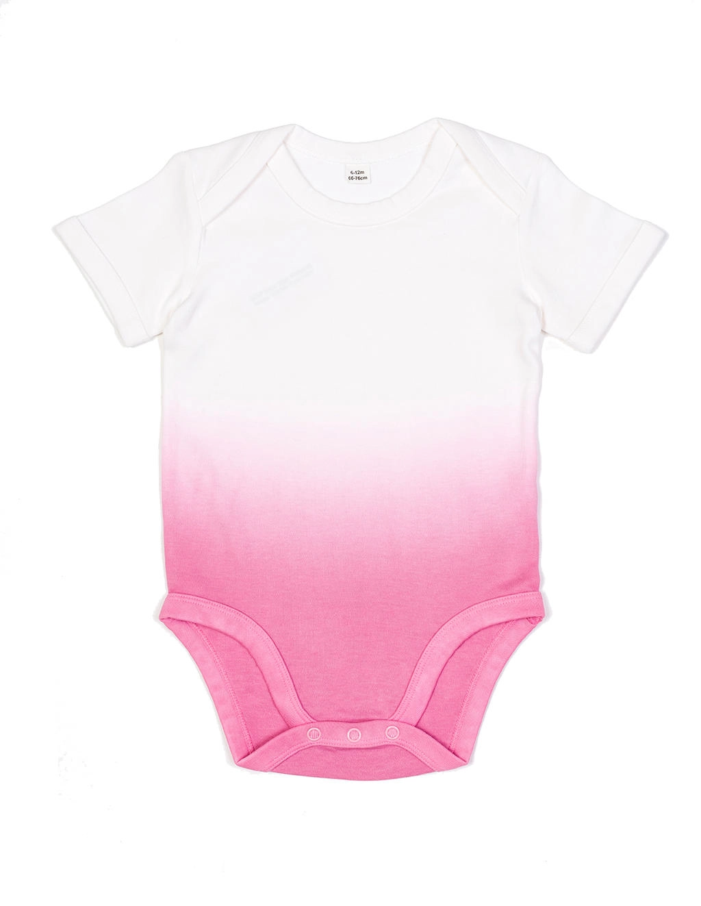 Baby Dips Bodysuit zum Besticken und Bedrucken in der Farbe White/Bubble Gum Pink mit Ihren Logo, Schriftzug oder Motiv.