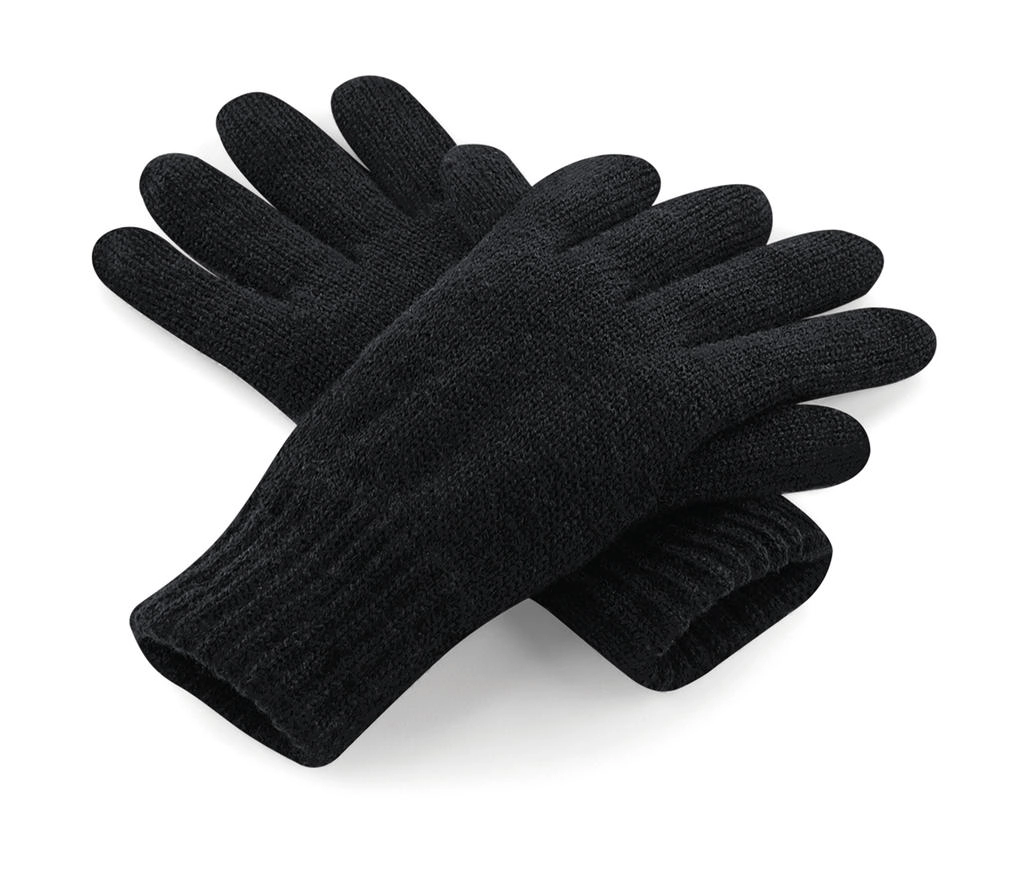 Classic Thinsulate™ Gloves zum Besticken und Bedrucken in der Farbe Black mit Ihren Logo, Schriftzug oder Motiv.