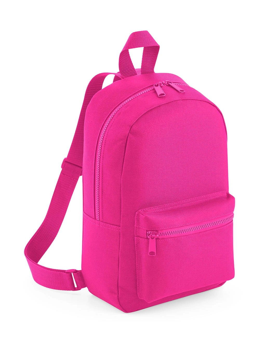 Mini Essential Fashion Backpack zum Besticken und Bedrucken in der Farbe Fuchsia mit Ihren Logo, Schriftzug oder Motiv.