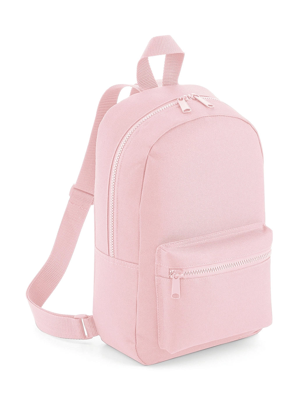 Mini Essential Fashion Backpack zum Besticken und Bedrucken in der Farbe Powder Pink mit Ihren Logo, Schriftzug oder Motiv.