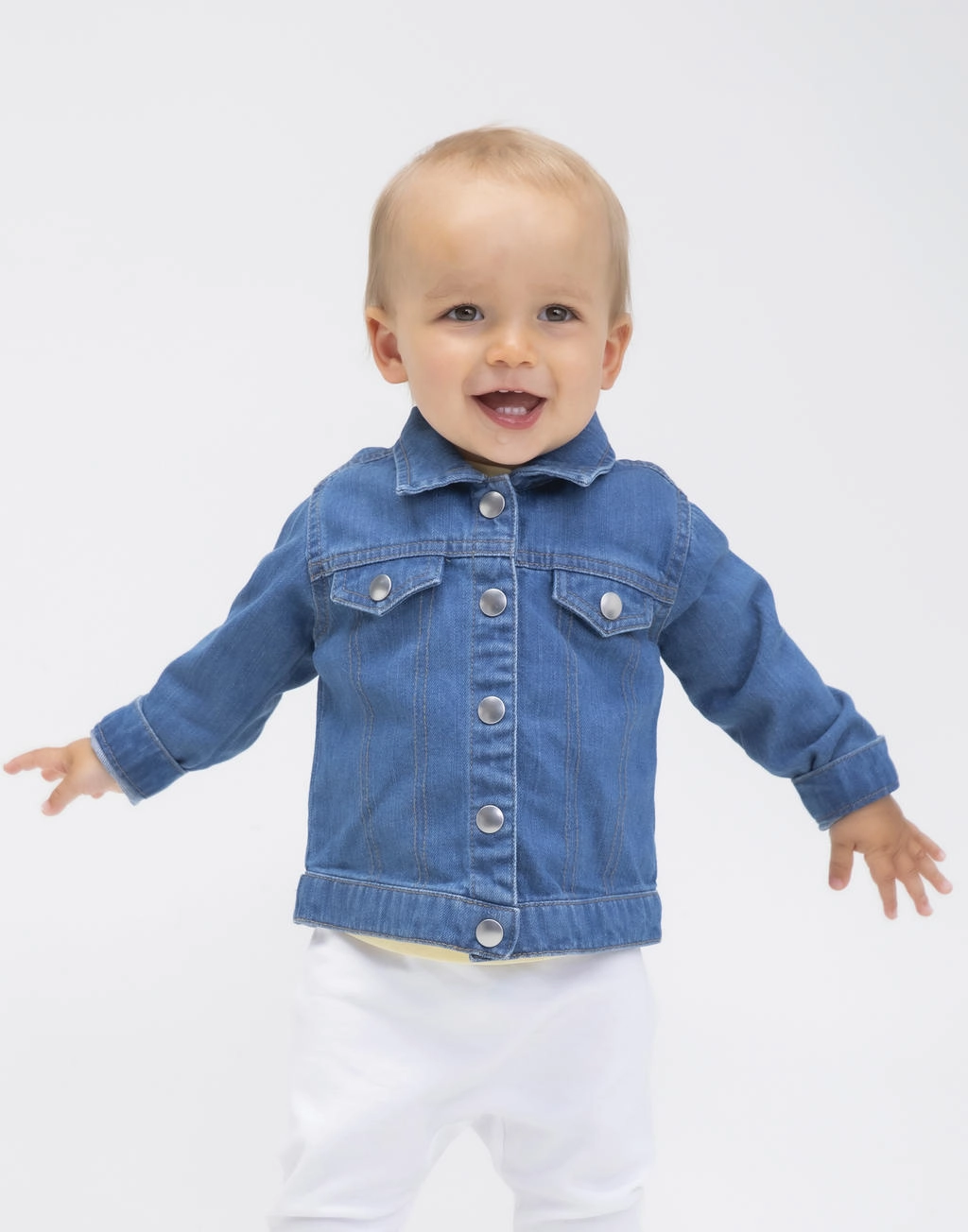 Baby Rocks Denim Jacket zum Besticken und Bedrucken mit Ihren Logo, Schriftzug oder Motiv.