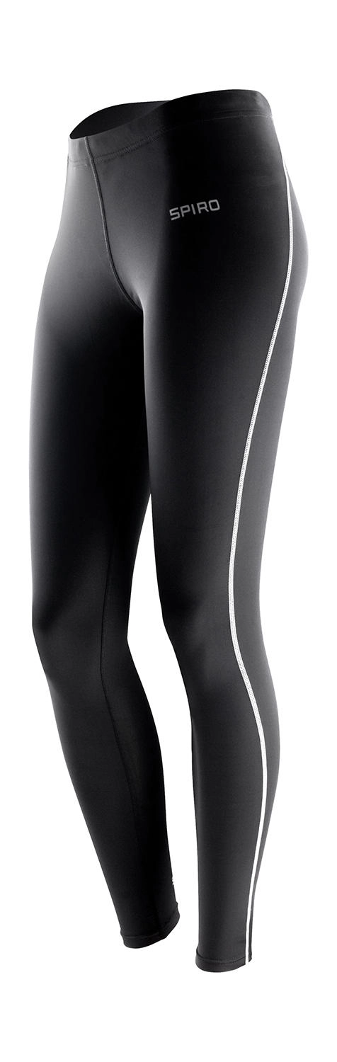 Women`s Bodyfit Base Layer Leggings zum Besticken und Bedrucken in der Farbe Black mit Ihren Logo, Schriftzug oder Motiv.
