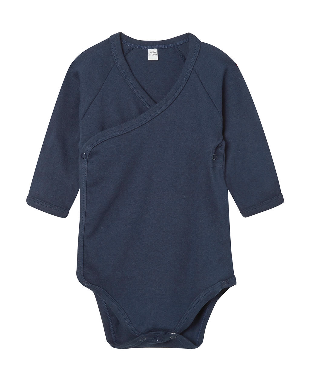 Baby Long Sleeve Kimono Bodysuit zum Besticken und Bedrucken in der Farbe Nautical Navy mit Ihren Logo, Schriftzug oder Motiv.