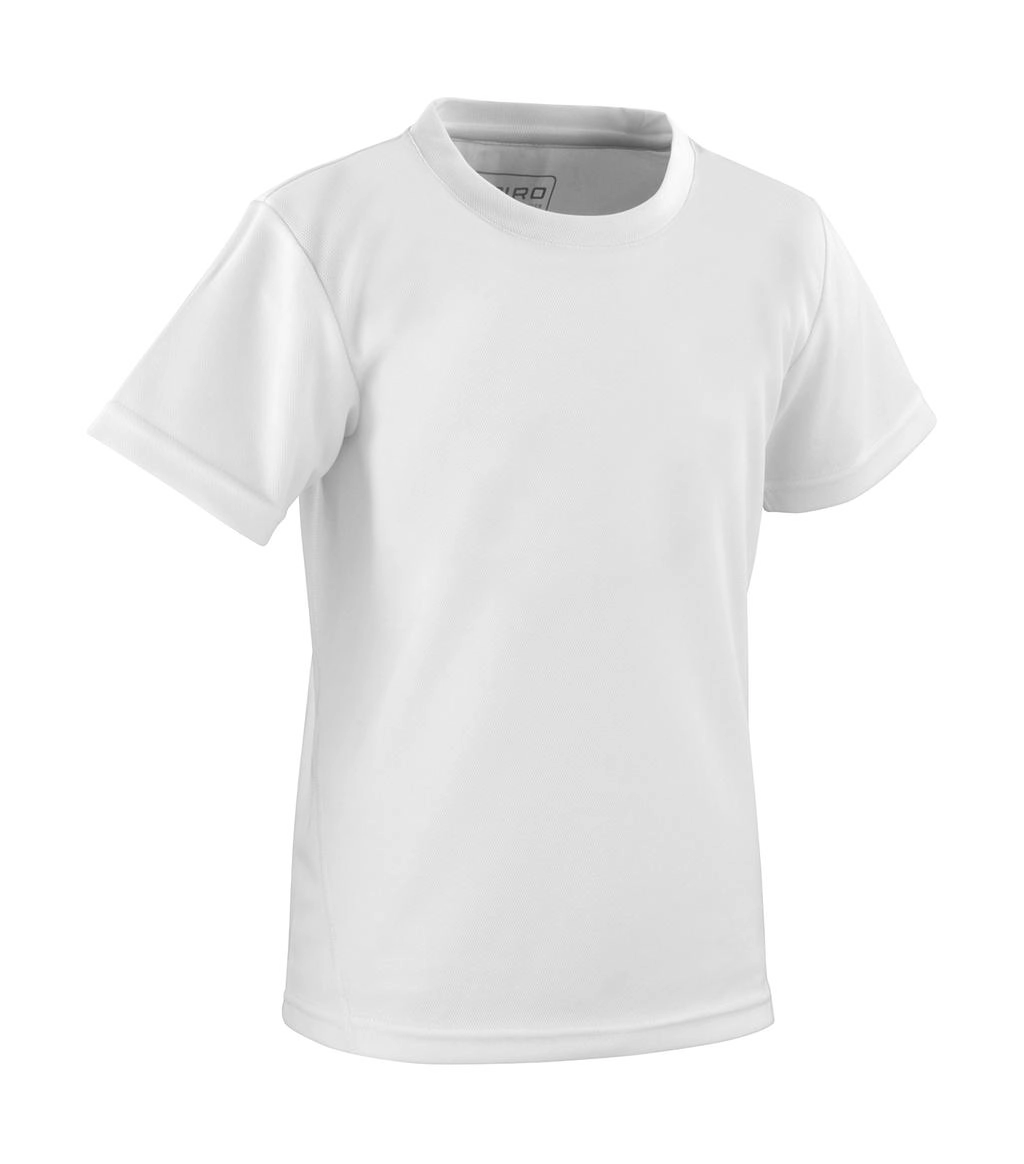 Junior Quick Dry T-Shirt zum Besticken und Bedrucken in der Farbe White mit Ihren Logo, Schriftzug oder Motiv.