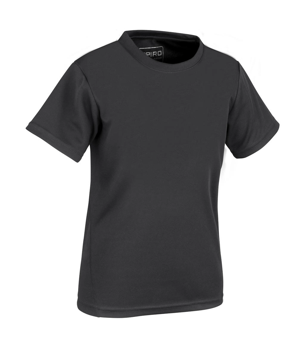 Junior Quick Dry T-Shirt zum Besticken und Bedrucken in der Farbe Black mit Ihren Logo, Schriftzug oder Motiv.