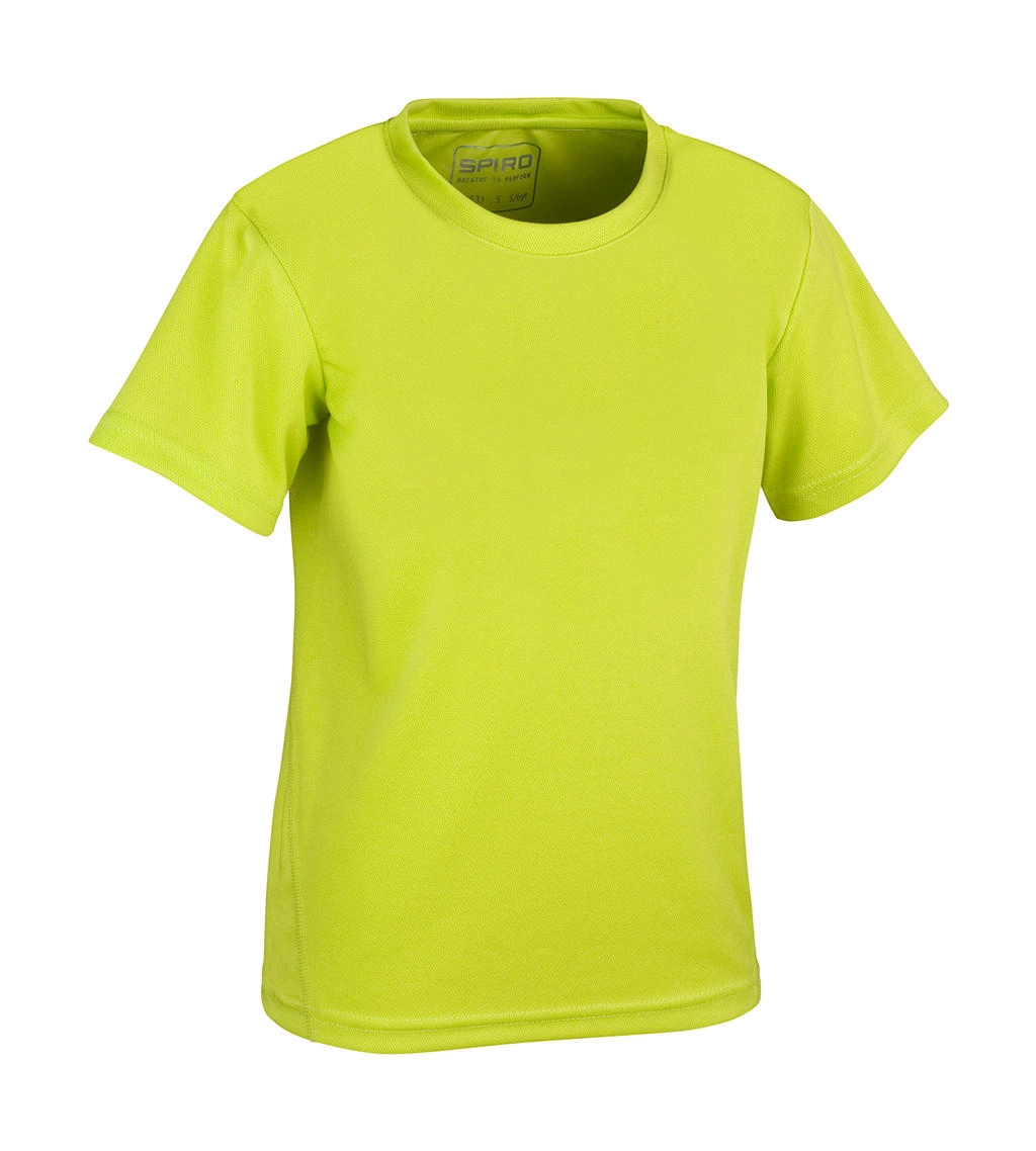 Junior Quick Dry T-Shirt zum Besticken und Bedrucken in der Farbe Lime Green mit Ihren Logo, Schriftzug oder Motiv.