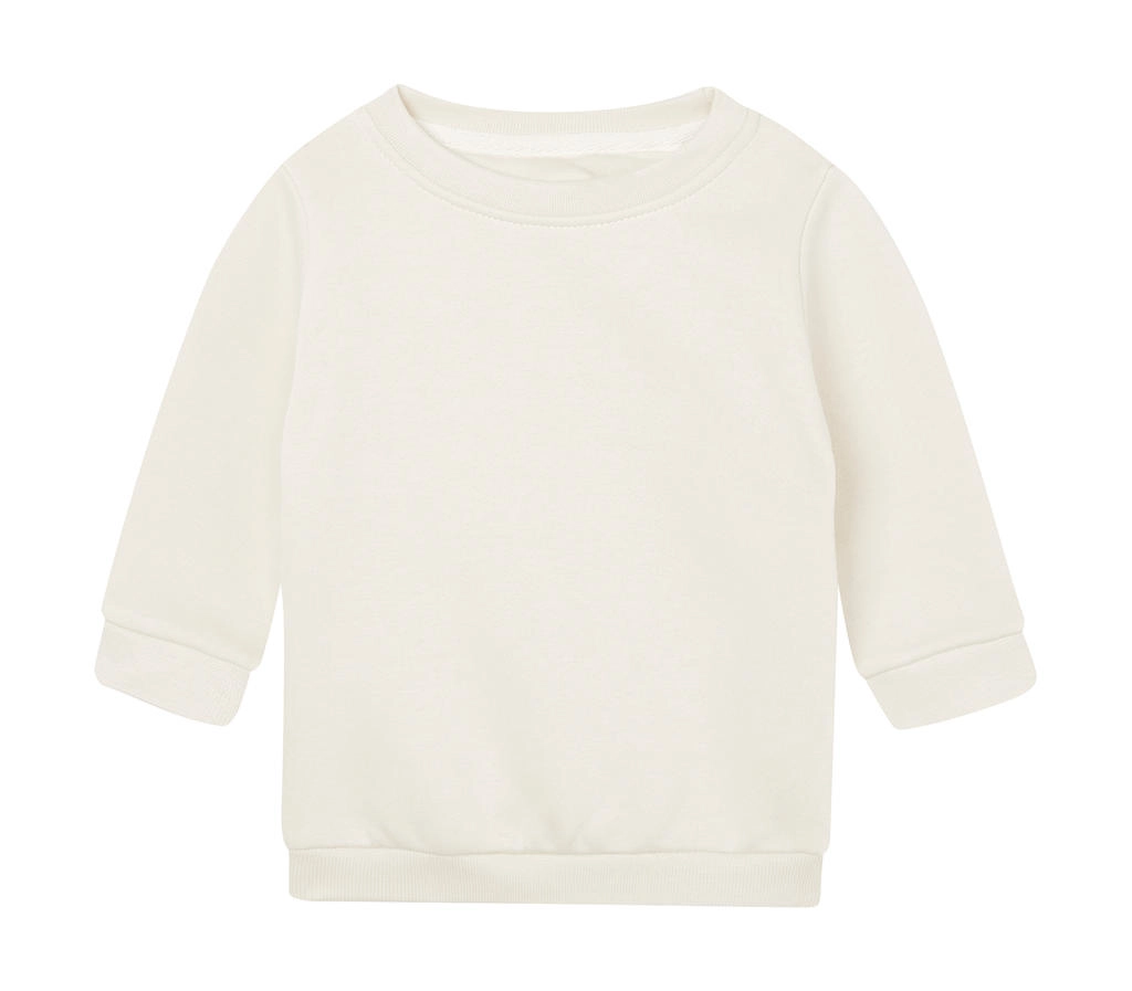 Baby Essential Sweatshirt zum Besticken und Bedrucken in der Farbe Natural mit Ihren Logo, Schriftzug oder Motiv.