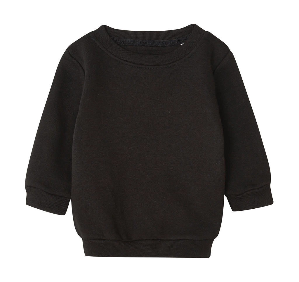 Baby Essential Sweatshirt zum Besticken und Bedrucken in der Farbe Black mit Ihren Logo, Schriftzug oder Motiv.
