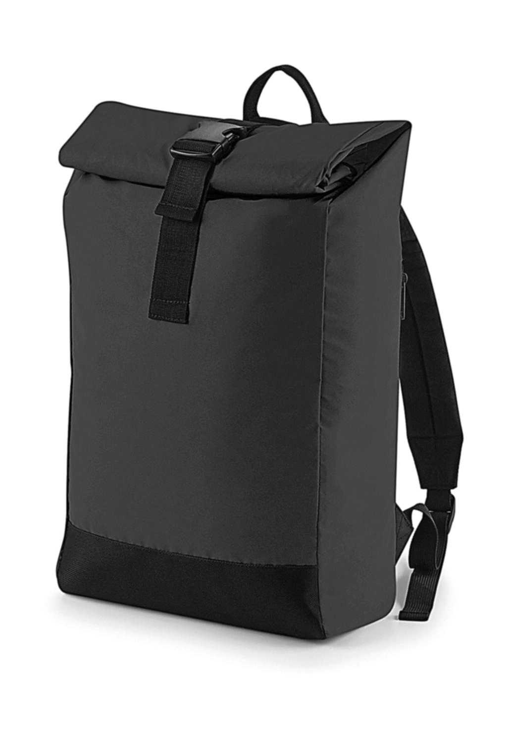 Reflective Roll-Top Backpack zum Besticken und Bedrucken in der Farbe Black Reflective mit Ihren Logo, Schriftzug oder Motiv.