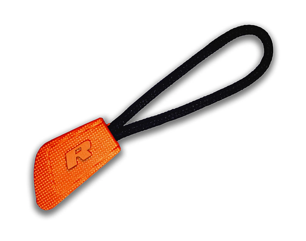 Zip Pull zum Besticken und Bedrucken in der Farbe Orange mit Ihren Logo, Schriftzug oder Motiv.