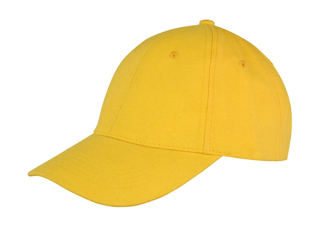 Memphis 6-Panel Low Profile Cap zum Besticken und Bedrucken in der Farbe Yellow mit Ihren Logo, Schriftzug oder Motiv.