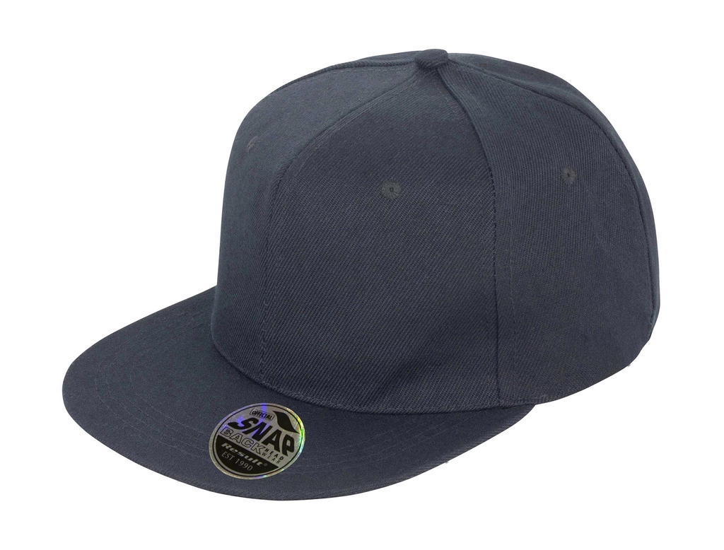 Bronx Original Flat Peak Snap Back Cap zum Besticken und Bedrucken in der Farbe Black mit Ihren Logo, Schriftzug oder Motiv.