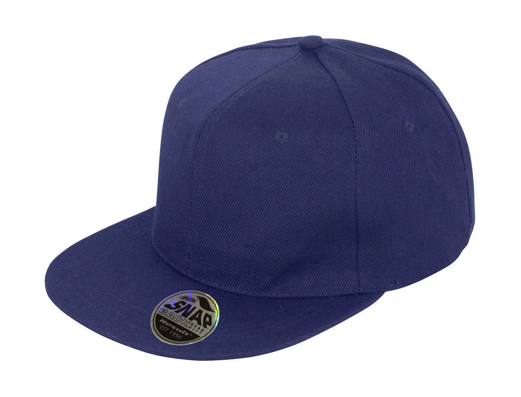 Bronx Original Flat Peak Snap Back Cap zum Besticken und Bedrucken in der Farbe Navy mit Ihren Logo, Schriftzug oder Motiv.