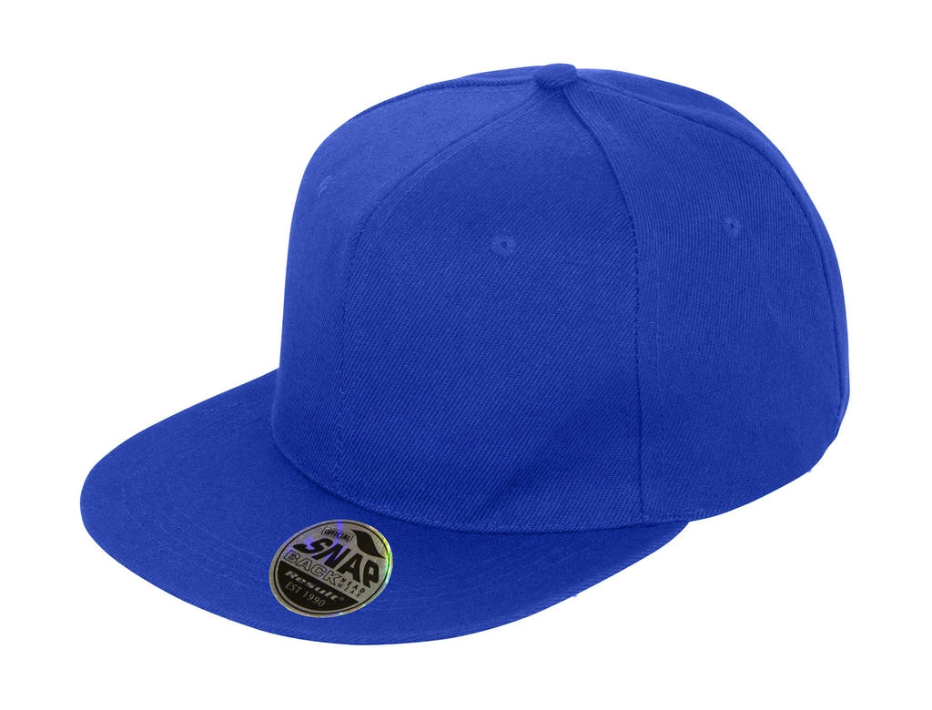 Bronx Original Flat Peak Snap Back Cap zum Besticken und Bedrucken in der Farbe Sapphire mit Ihren Logo, Schriftzug oder Motiv.