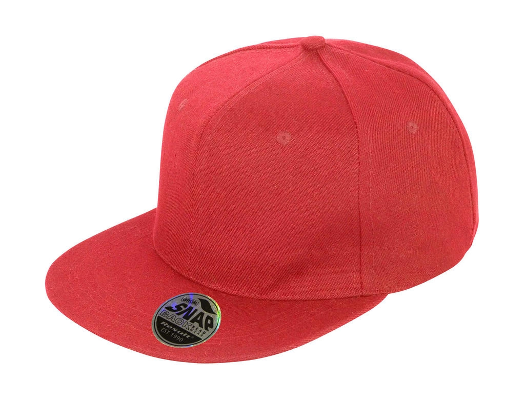 Bronx Original Flat Peak Snap Back Cap zum Besticken und Bedrucken in der Farbe Red mit Ihren Logo, Schriftzug oder Motiv.