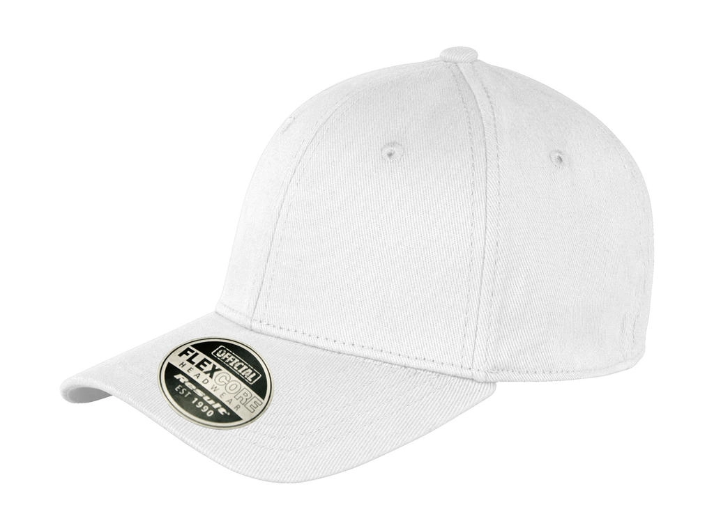 Kansas Flex Cap zum Besticken und Bedrucken in der Farbe White mit Ihren Logo, Schriftzug oder Motiv.