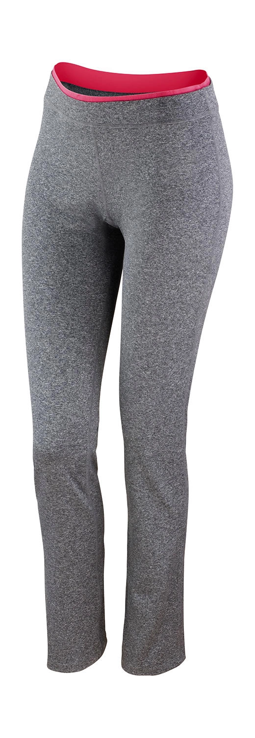 Women`s Fitness Trousers zum Besticken und Bedrucken in der Farbe Sport Grey Marl/Hot Coral  mit Ihren Logo, Schriftzug oder Motiv.