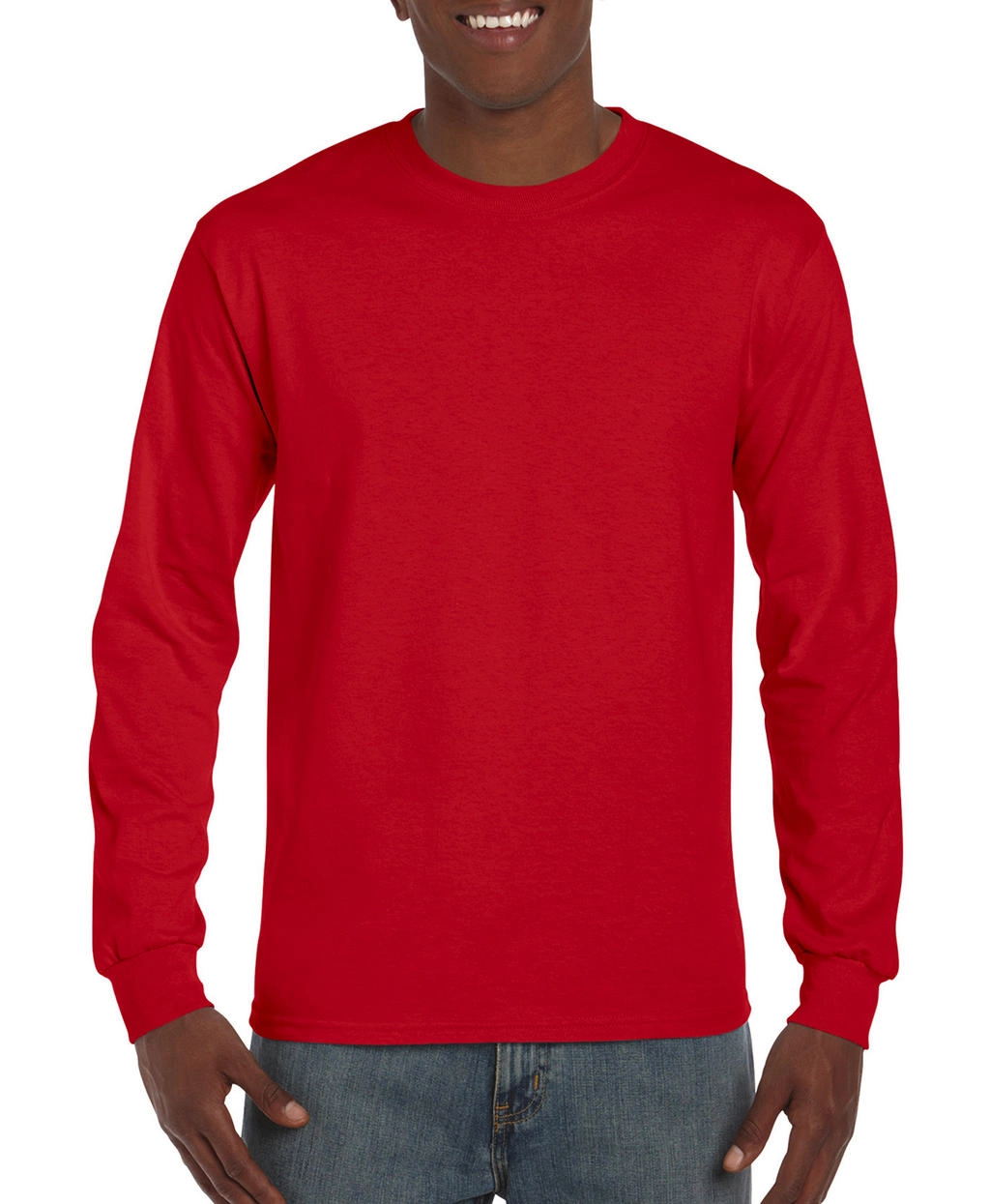 Hammer™ Adult Long Sleeve T-Shirt zum Besticken und Bedrucken in der Farbe Sport Scarlet Red mit Ihren Logo, Schriftzug oder Motiv.