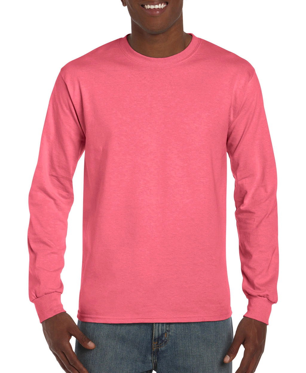 Hammer™ Adult Long Sleeve T-Shirt zum Besticken und Bedrucken in der Farbe Coral Silk mit Ihren Logo, Schriftzug oder Motiv.
