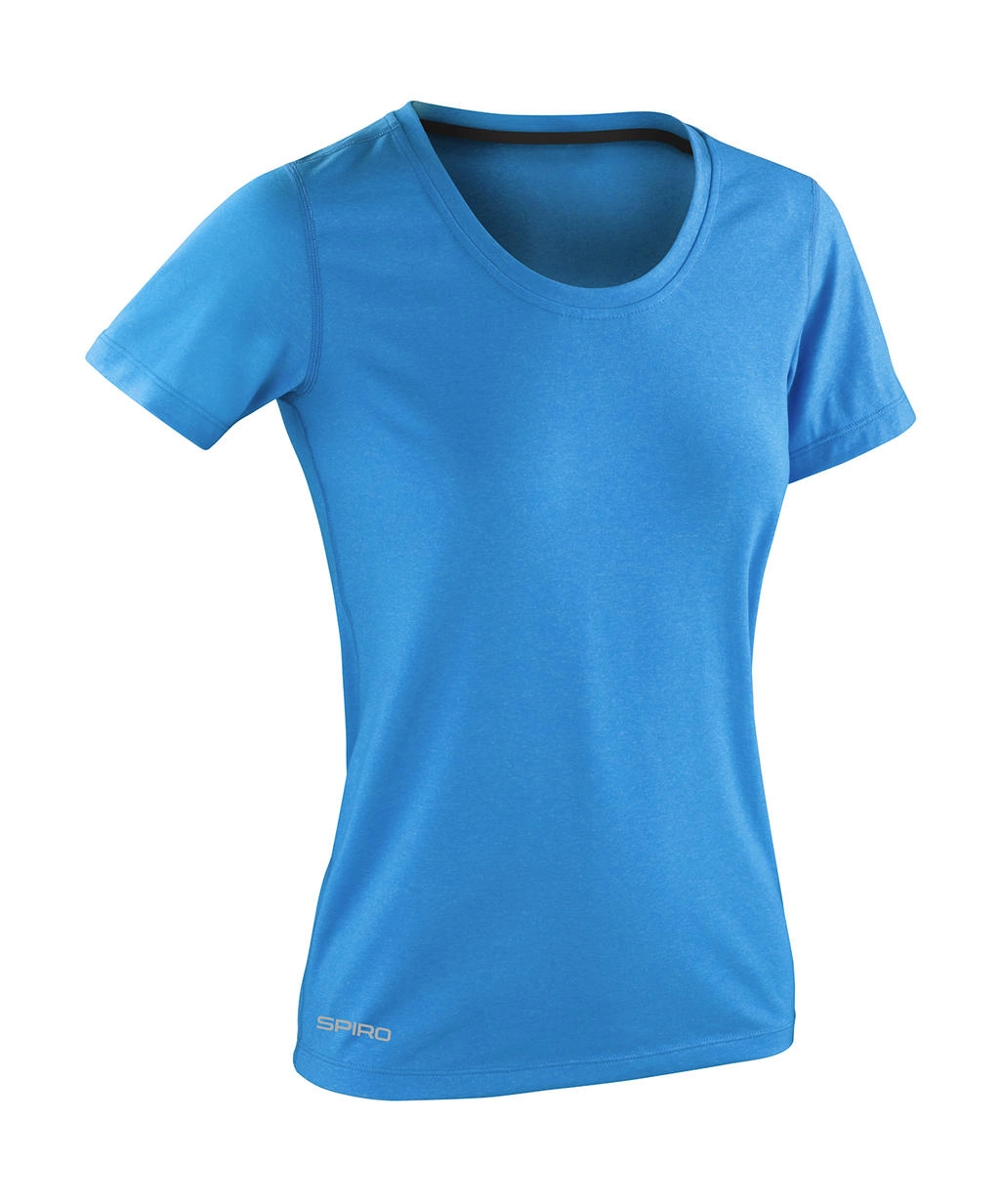 Fitness Women`s Shiny Marl T-Shirt zum Besticken und Bedrucken in der Farbe Ocean Blue/Phantom Grey mit Ihren Logo, Schriftzug oder Motiv.