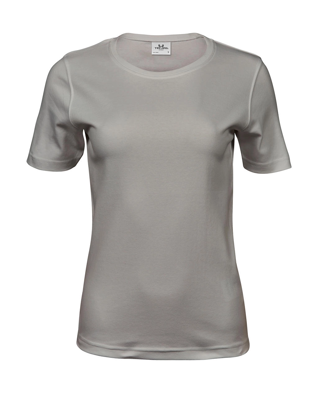 Ladies` Interlock T-Shirt zum Besticken und Bedrucken in der Farbe Stone mit Ihren Logo, Schriftzug oder Motiv.
