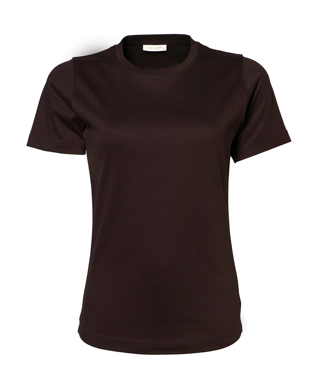 Ladies` Interlock T-Shirt zum Besticken und Bedrucken in der Farbe Chocolate mit Ihren Logo, Schriftzug oder Motiv.