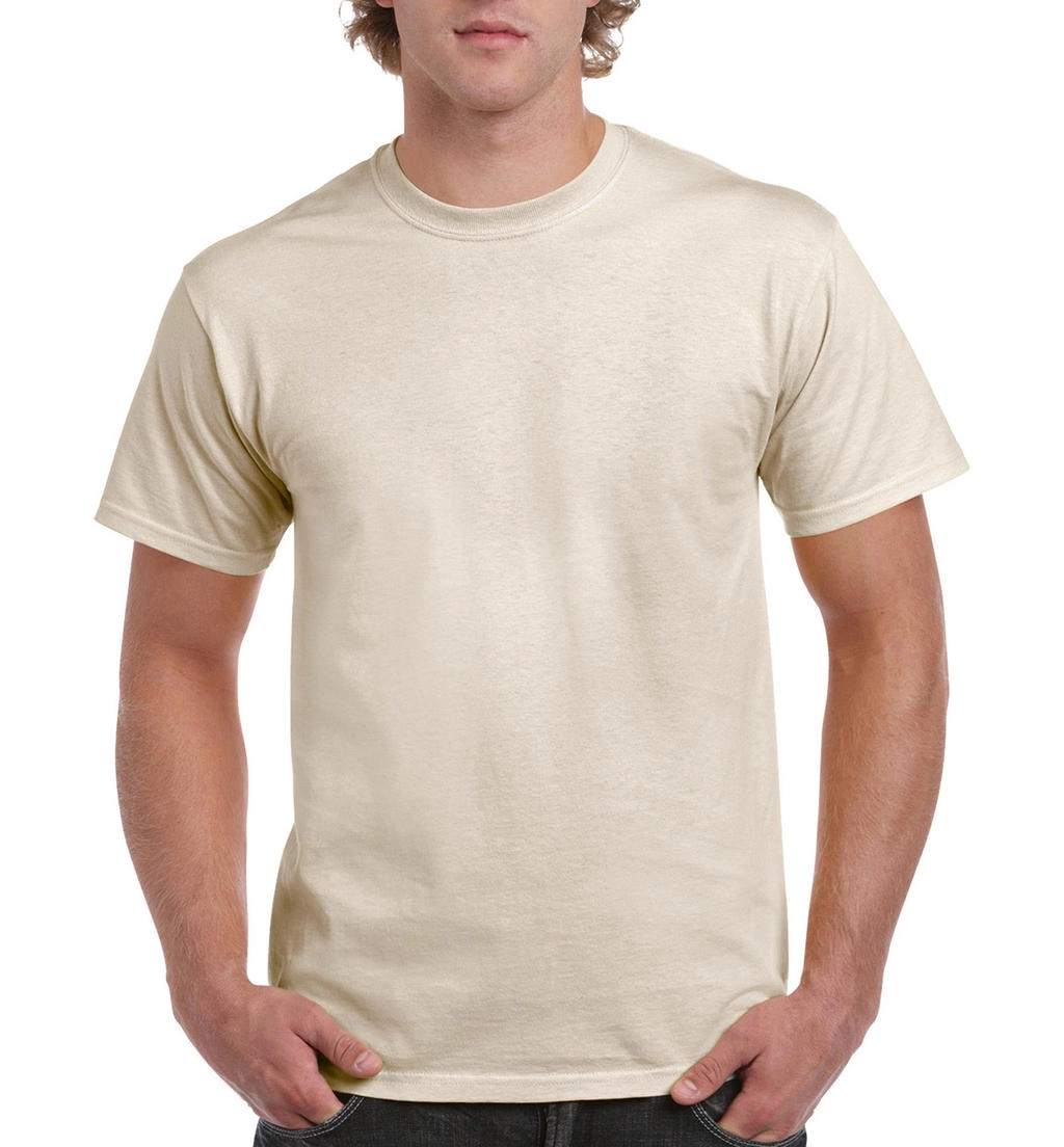 Ultra Cotton Adult T-Shirt zum Besticken und Bedrucken in der Farbe Natural mit Ihren Logo, Schriftzug oder Motiv.