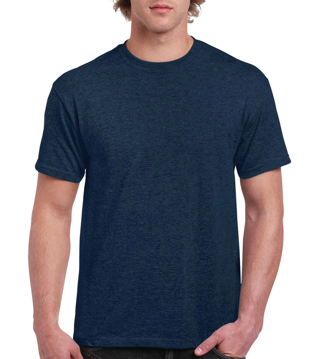 Ultra Cotton Adult T-Shirt zum Besticken und Bedrucken in der Farbe Heather Navy mit Ihren Logo, Schriftzug oder Motiv.
