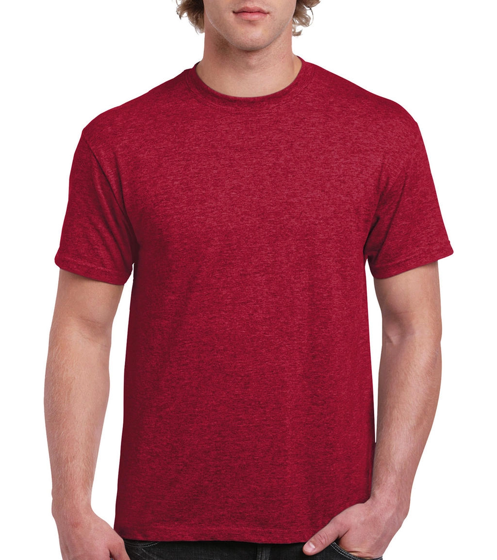 Ultra Cotton Adult T-Shirt zum Besticken und Bedrucken in der Farbe Heather Cardinal mit Ihren Logo, Schriftzug oder Motiv.