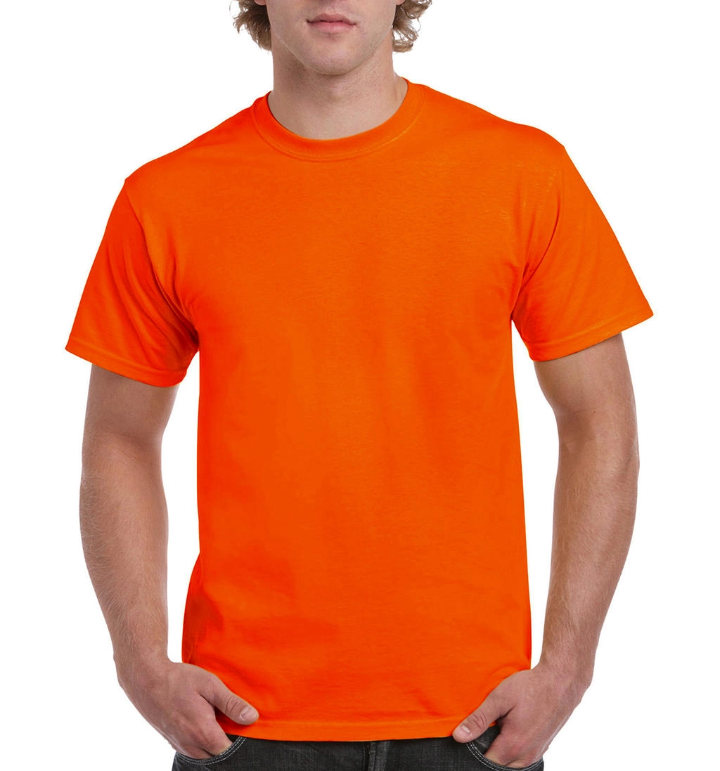 Ultra Cotton Adult T-Shirt zum Besticken und Bedrucken in der Farbe Safety Orange mit Ihren Logo, Schriftzug oder Motiv.