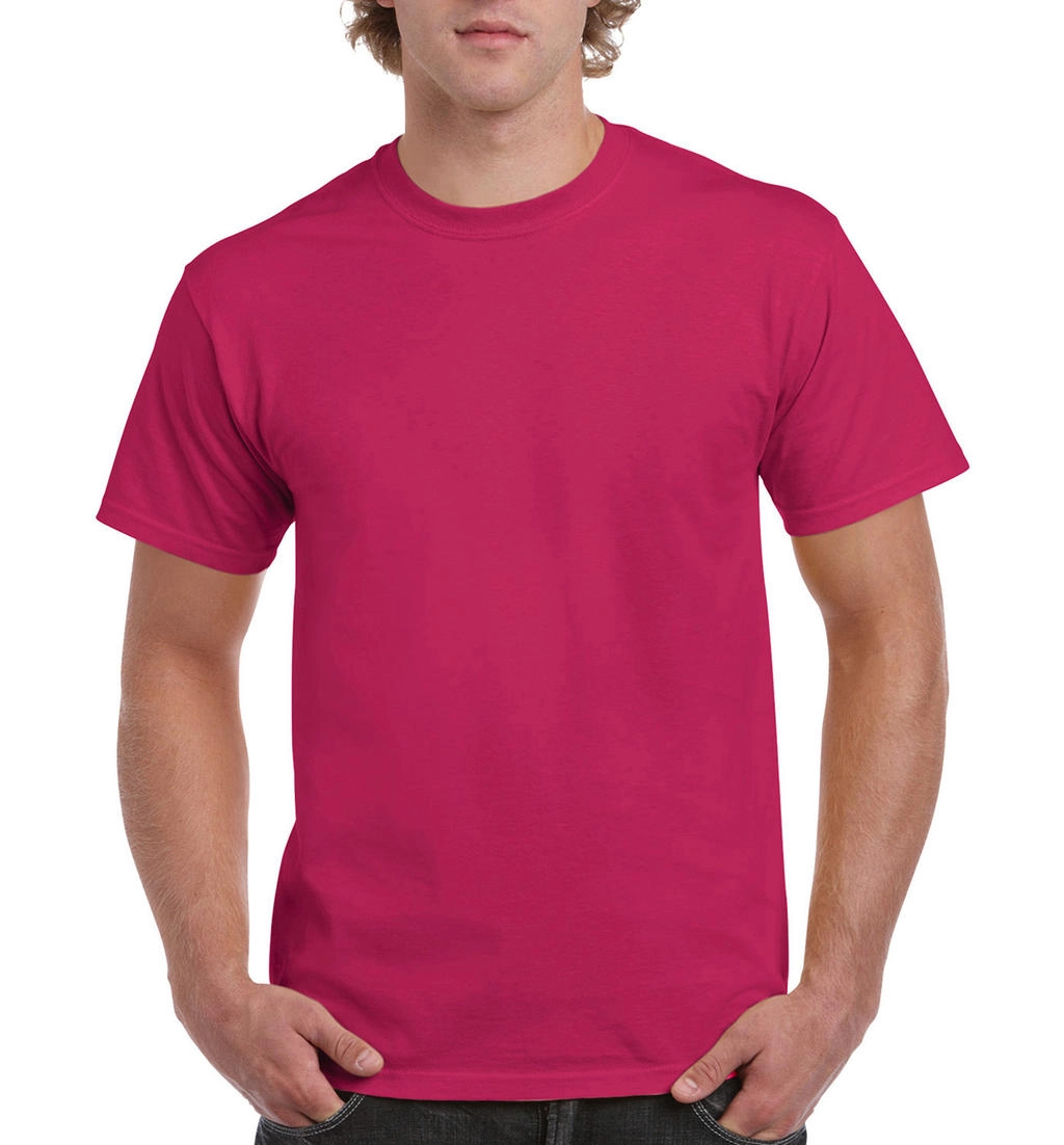 Ultra Cotton Adult T-Shirt zum Besticken und Bedrucken in der Farbe Heliconia mit Ihren Logo, Schriftzug oder Motiv.