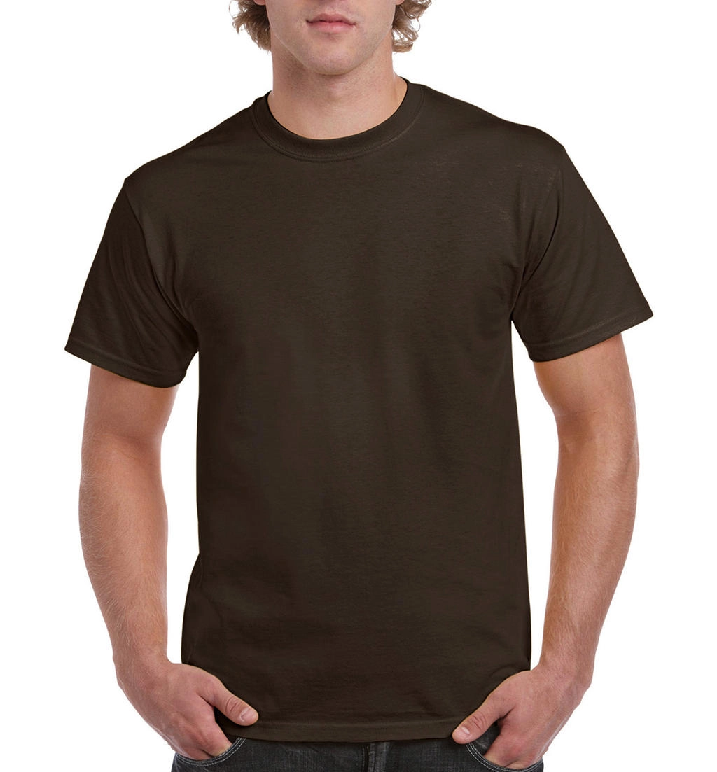 Ultra Cotton Adult T-Shirt zum Besticken und Bedrucken in der Farbe Dark Chocolate mit Ihren Logo, Schriftzug oder Motiv.
