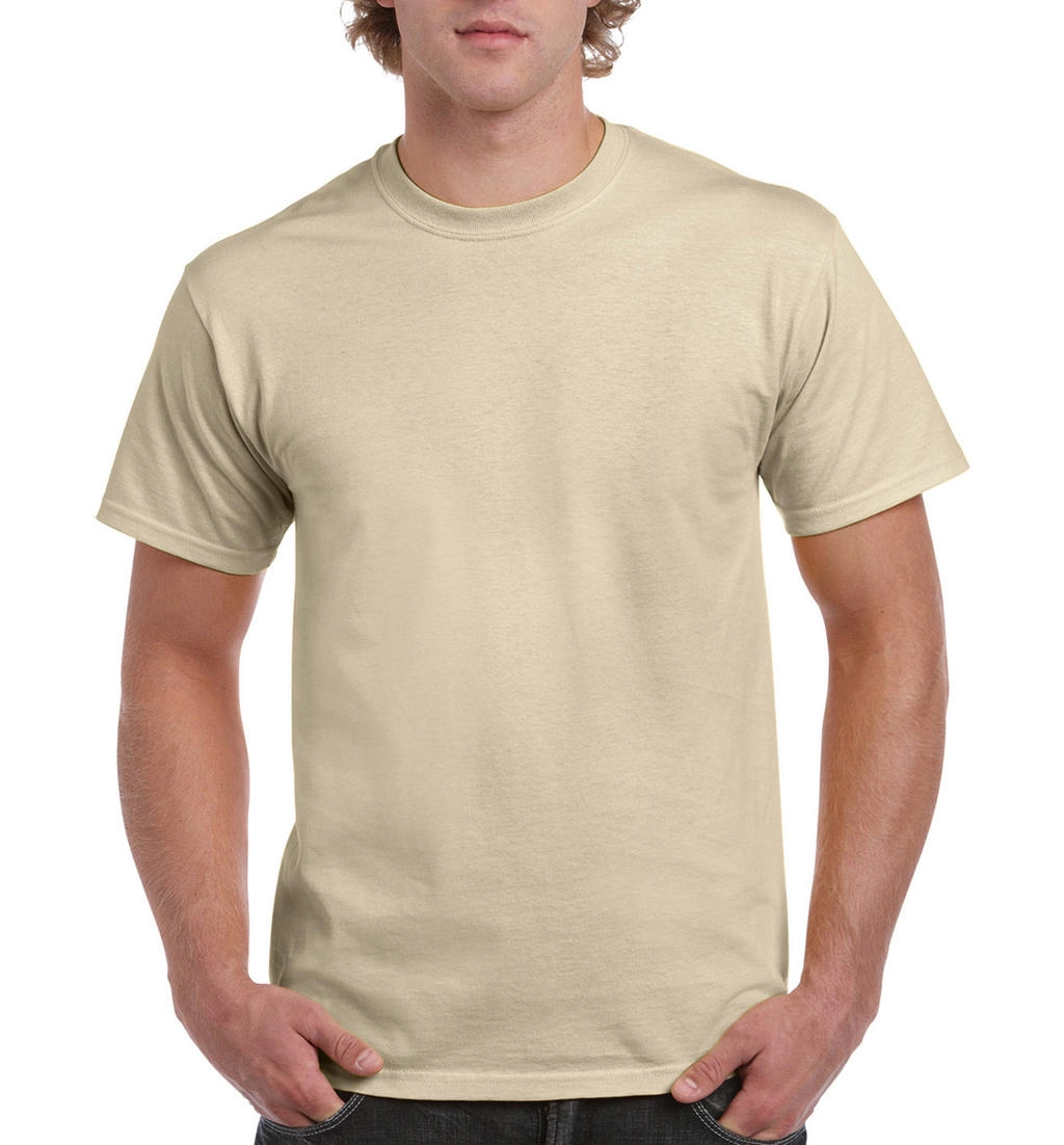Ultra Cotton Adult T-Shirt zum Besticken und Bedrucken in der Farbe Sand mit Ihren Logo, Schriftzug oder Motiv.