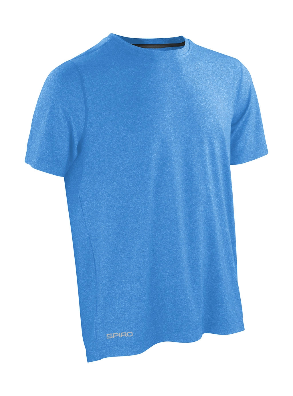 Fitness Men`s Shiny Marl T-Shirt zum Besticken und Bedrucken in der Farbe Ocean Blue/Phantom Grey mit Ihren Logo, Schriftzug oder Motiv.