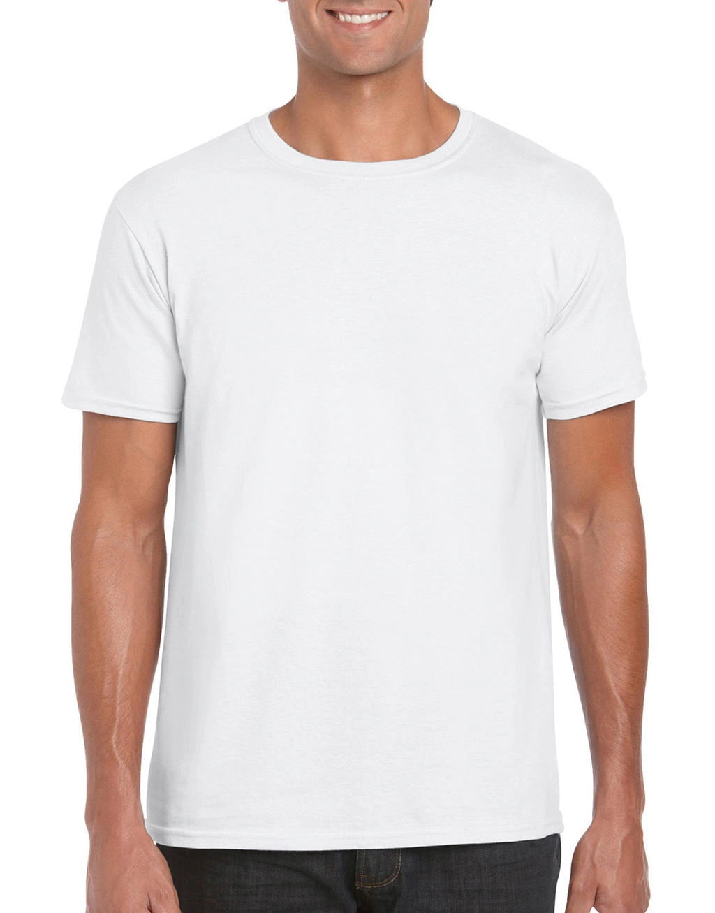 Softstyle Adult EZ Print T-Shirt zum Besticken und Bedrucken in der Farbe White mit Ihren Logo, Schriftzug oder Motiv.