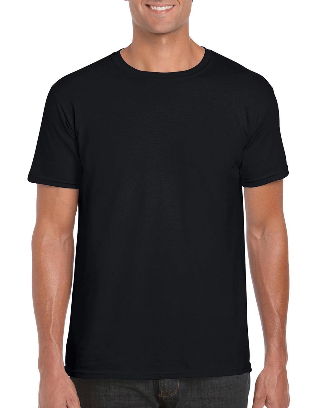 Softstyle Adult EZ Print T-Shirt zum Besticken und Bedrucken in der Farbe Pitch Black mit Ihren Logo, Schriftzug oder Motiv.