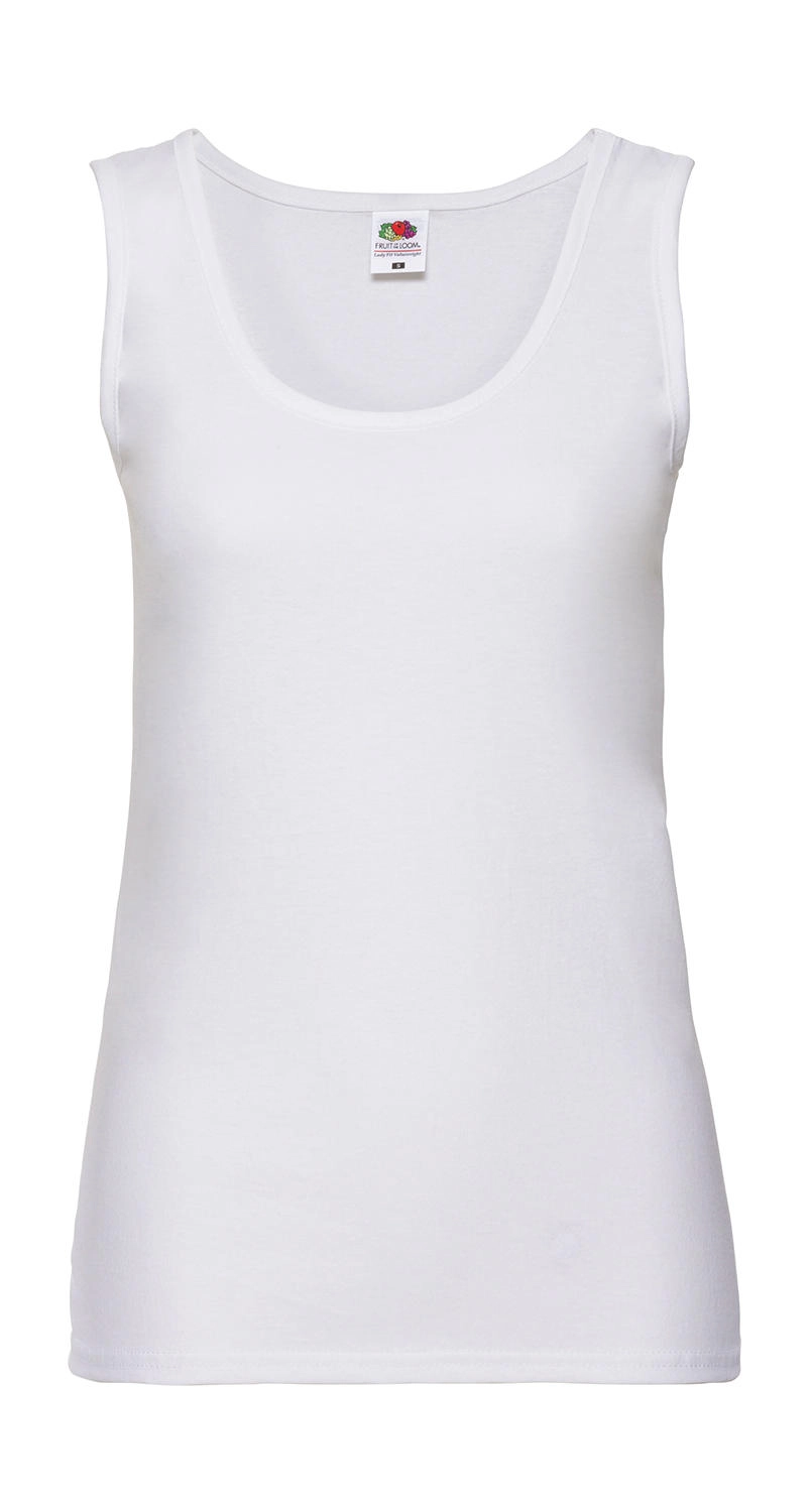 Ladies` Valueweight Vest zum Besticken und Bedrucken in der Farbe White mit Ihren Logo, Schriftzug oder Motiv.