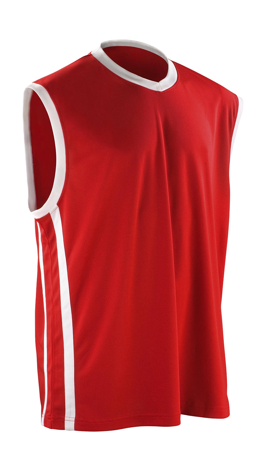 Men`s Quick Dry Basketball Top zum Besticken und Bedrucken in der Farbe Red/White mit Ihren Logo, Schriftzug oder Motiv.